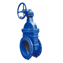 ductile iron large size gear operated non rising stem resilient gate valve